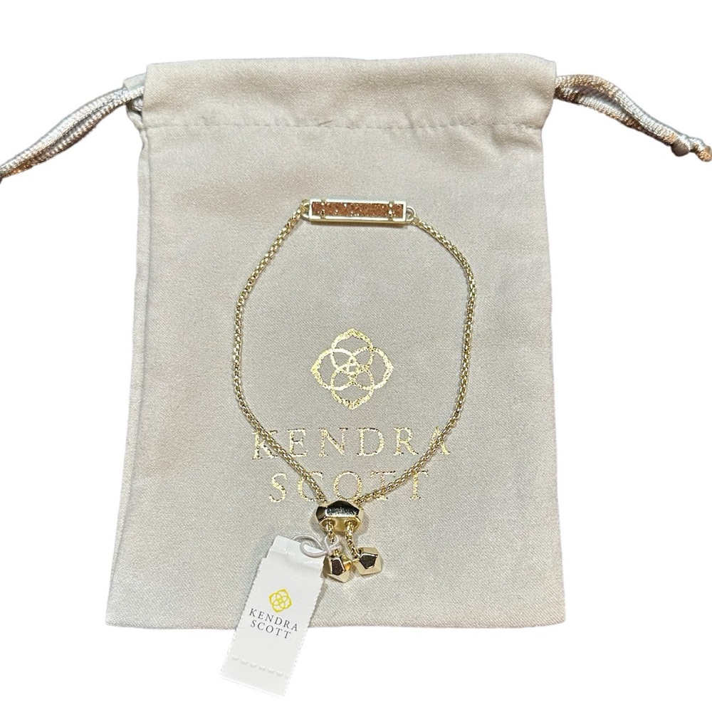 KENDRA SCOTT Stan Yellow Gold Drusy Bracelet